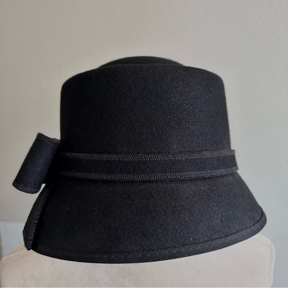 Scala Pronto Black 100% Wool Hat One Size EUC - Picture 4 of 13